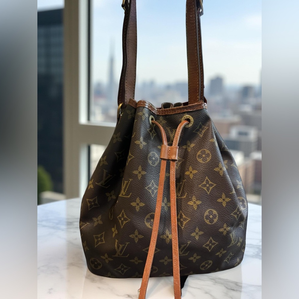 Louis Vuitton Brown Monogram Bucket Bag AUTHENTIC